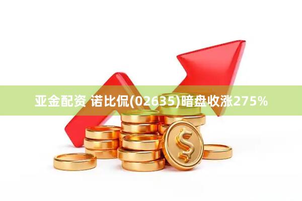 亚金配资 诺比侃(02635)暗盘收涨275%